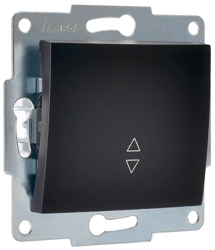 Переключатель без рамки Lezard Karina 1-кл. проходной черный бархат  картинка